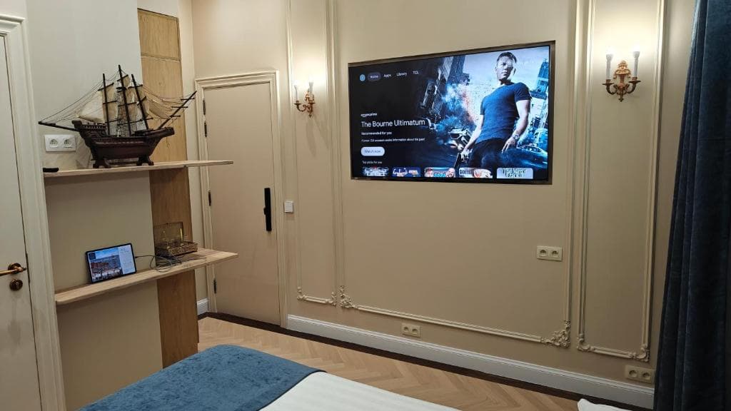 Smart TV and curated amenities in the Standard Double Room